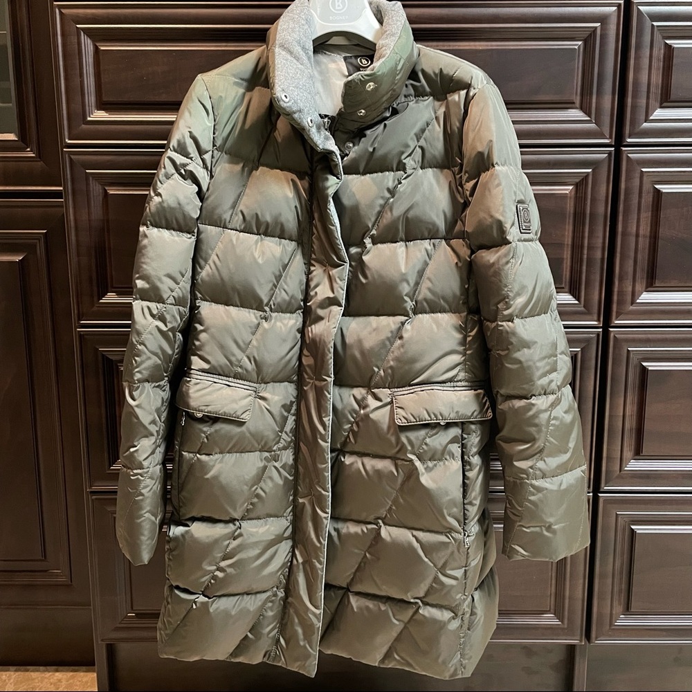 OLIVE TAUPE BOGNER PUFFER COAT